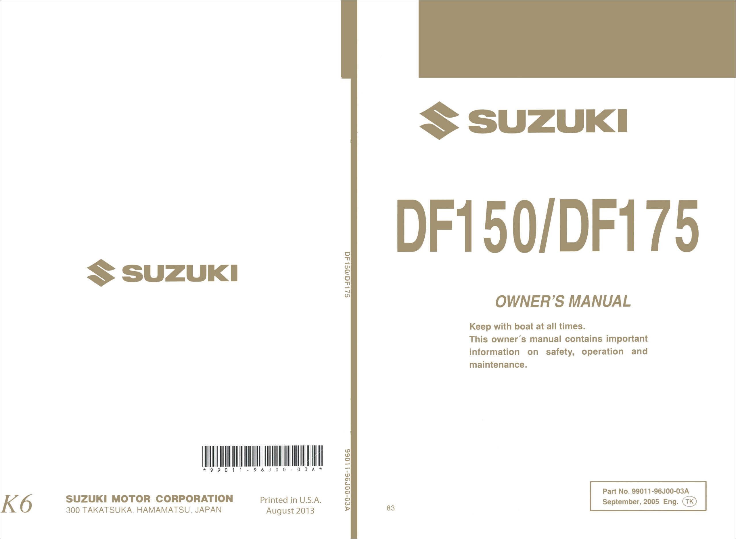 99011-96J00-03A - Suzuki Marine USA, LLC